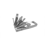 12-in-1 Stainless Steel Keychain Multitool Folding Camping Tool