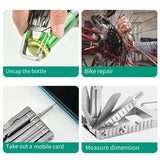 12-in-1 Stainless Steel Keychain Multitool Folding Camping Tool