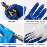 12 Pairs Anti Slip Nitrile Coated Work Gloves Wear Resistant Safety Gloves