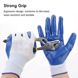 12 Pairs Anti Slip Nitrile Coated Work Gloves Wear Resistant Safety Gloves