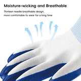 12 Pairs Anti Slip Nitrile Coated Work Gloves Wear Resistant Safety Gloves