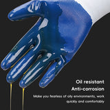 12 Pairs Anti Slip Nitrile Coated Work Gloves Wear Resistant Safety Gloves
