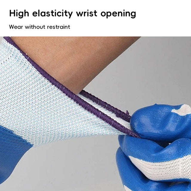 Product detail showing the stretch of the knitted glove wrist