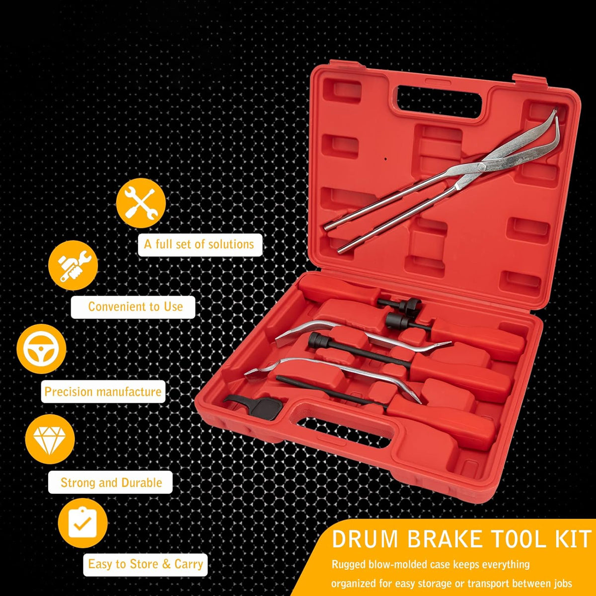 8PCS Brake Repair Tool Set for Pad Caliper and Spring Service