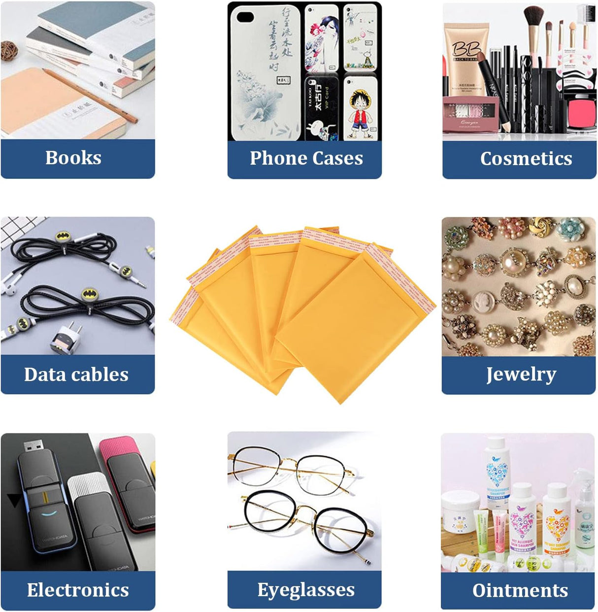 Bubble Mailer Bags Yellow 25PCS Shipping Packaging