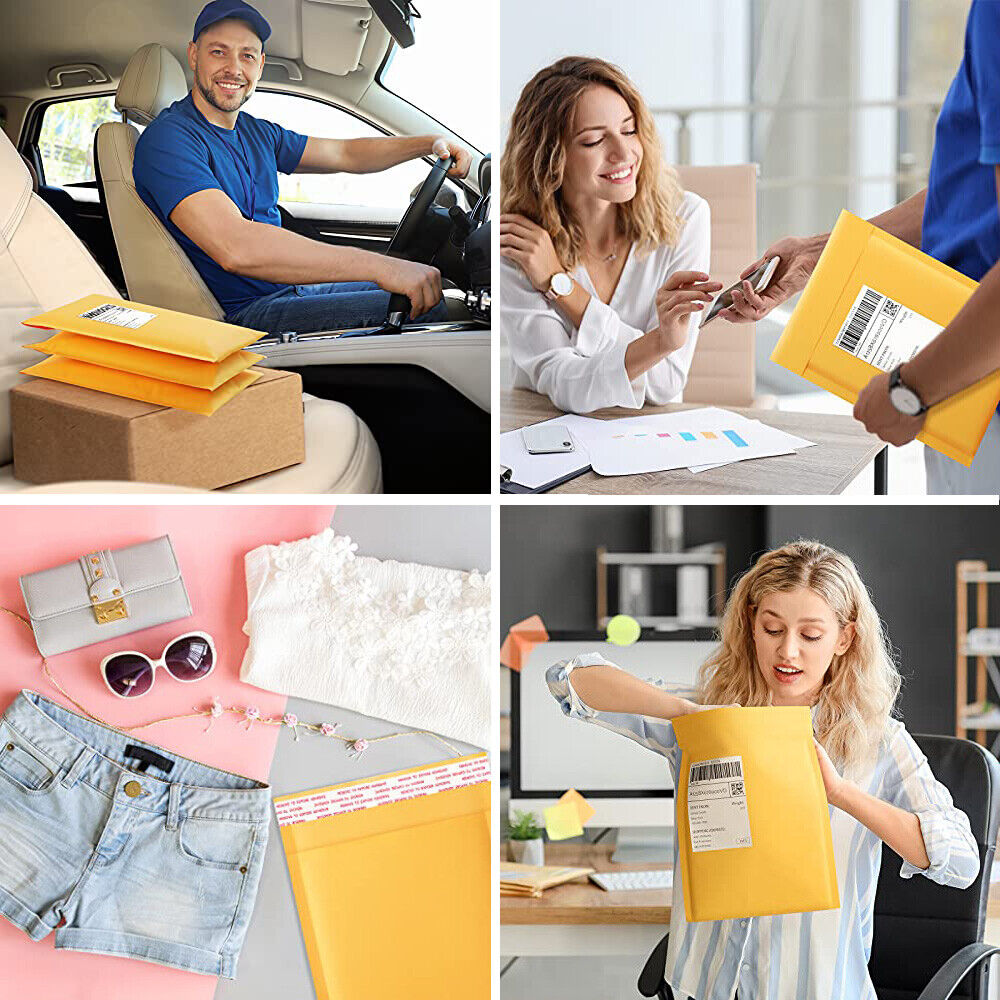 Bubble Mailer Bags Yellow 25PCS Shipping Packaging