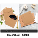 50PCS Kraft Paper CD Envelopes Brown Card Document Holders