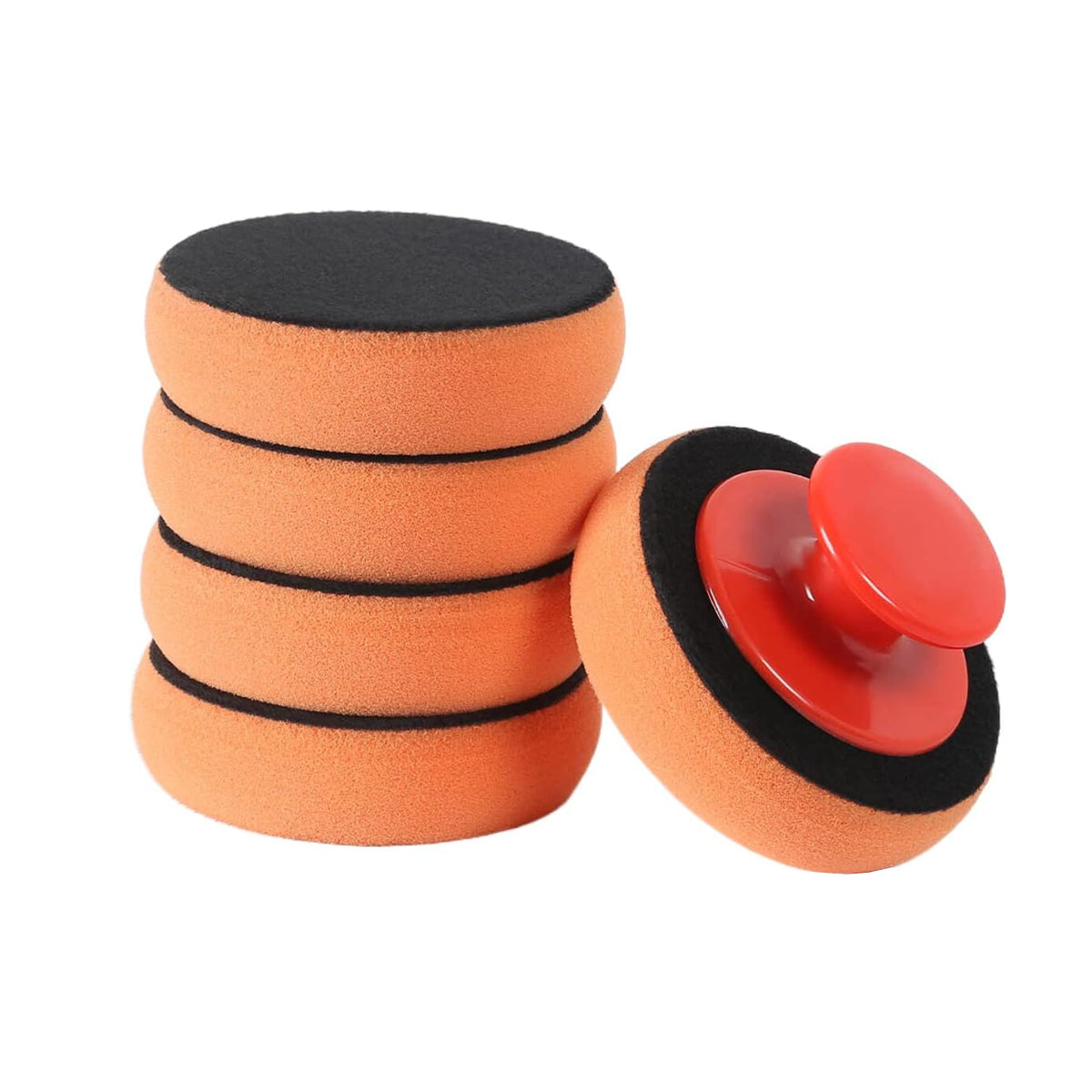 5pcs Car Polishing Sponge Pads with Handle for Auto Detailing