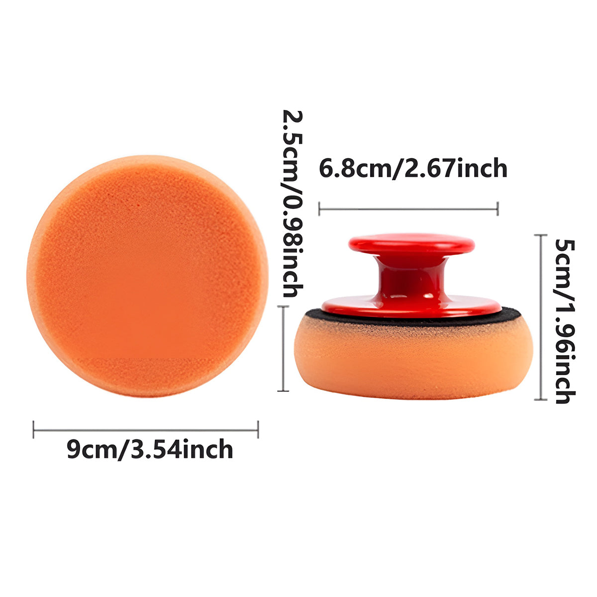 5pcs Car Polishing Sponge Pads with Handle for Auto Detailing