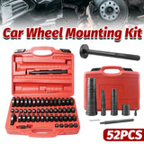 52-Piece Wheel Bearing Installation Tool Set for Automotive Hub Service
