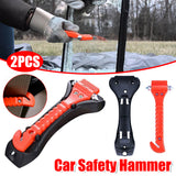 2-Pack Car Safety Hammer Window Breaker Seatbelt Cutter