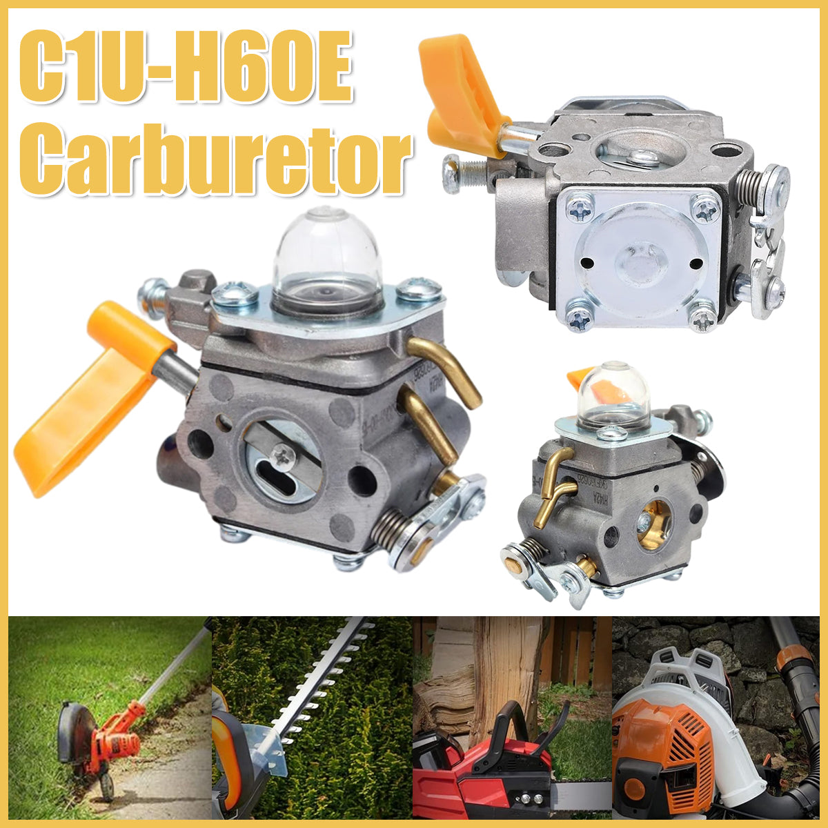C1U-H60 Carburettor Replacement for Trimmer Chainsaw Blower