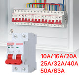 AC Circuit Breaker 2Pole Mini MCB 220-380V 10-63A