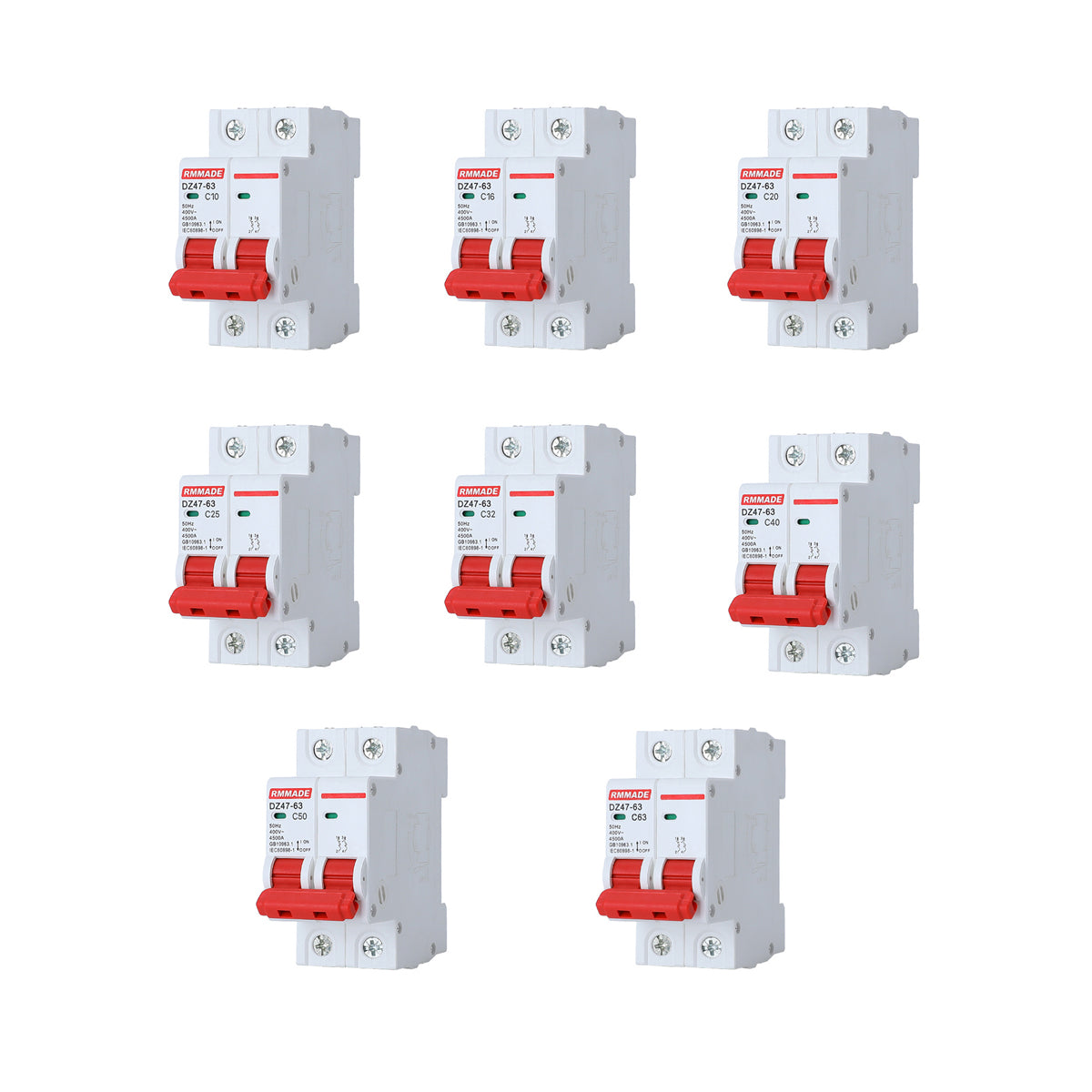 AC Circuit Breaker 2Pole Mini MCB 220-380V 10-63A