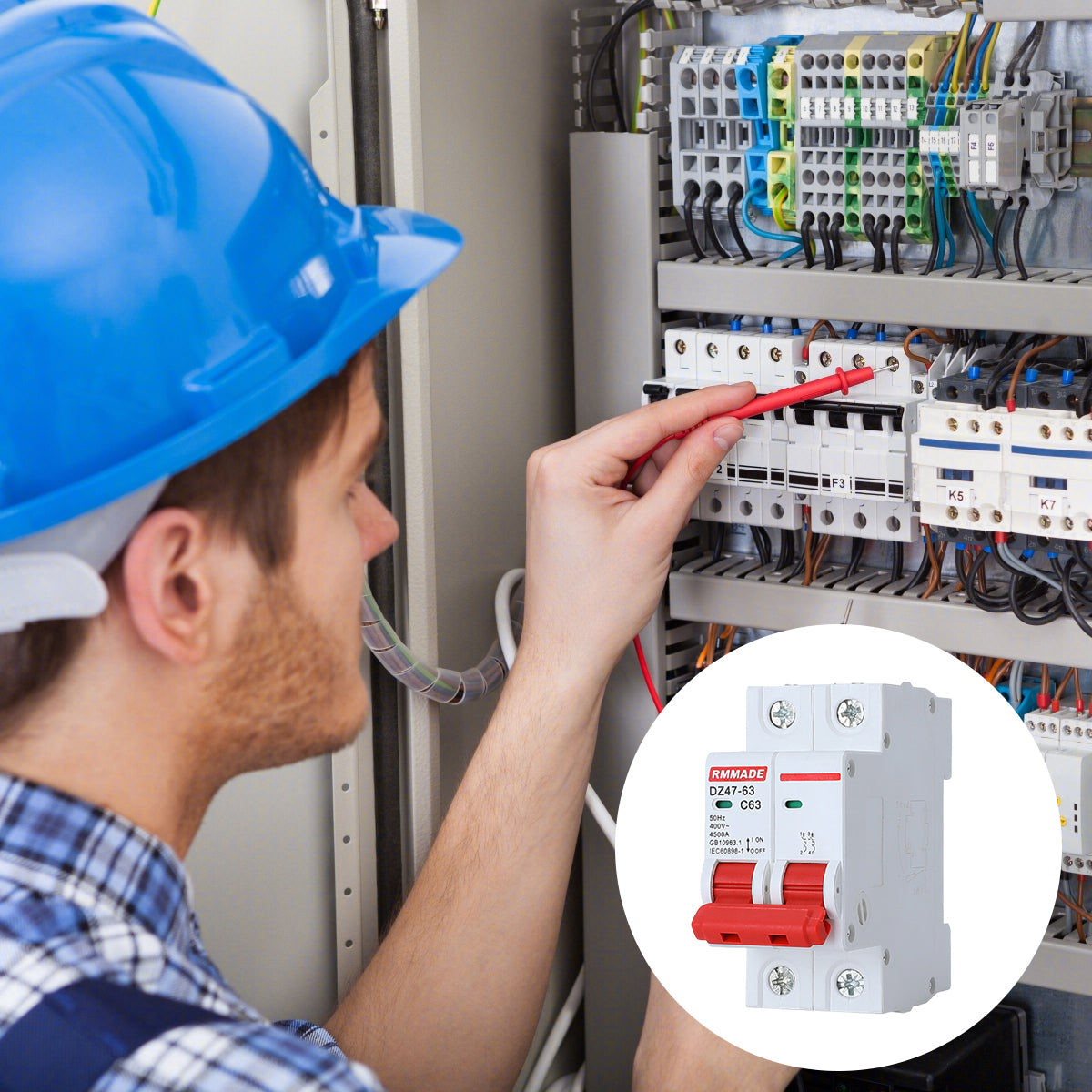 AC Circuit Breaker 2Pole Mini MCB 220-380V 10-63A