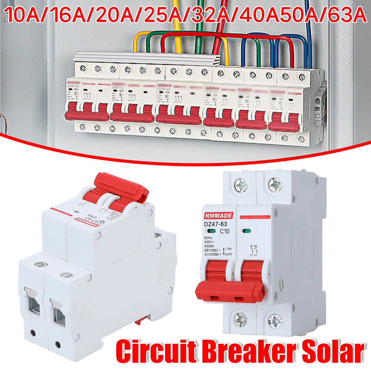 AC Circuit Breaker 2Pole Mini MCB 220-380V 10-63A