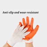 12 Pairs Latex Coated Anti Slip Work Gloves Wear Resistant