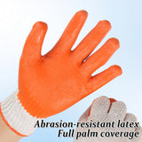12 Pairs Latex Coated Anti Slip Work Gloves Wear Resistant