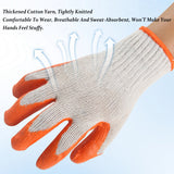12 Pairs Latex Coated Anti Slip Work Gloves Wear Resistant