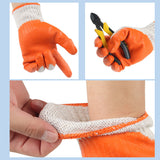 12 Pairs Latex Coated Anti Slip Work Gloves Wear Resistant