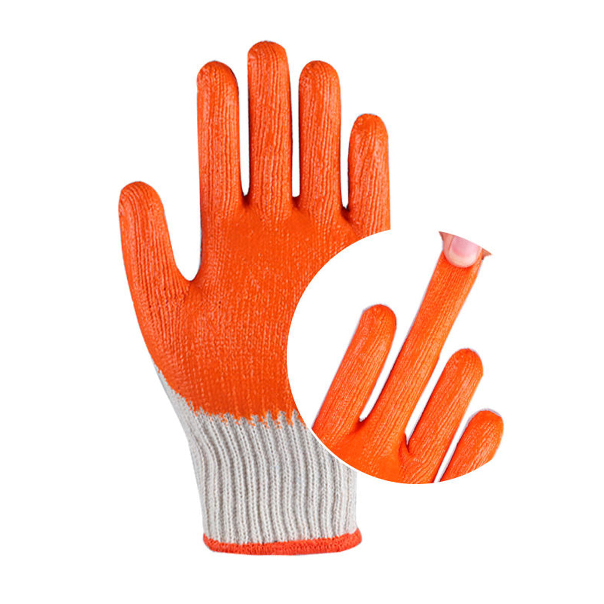12 Pairs Latex Coated Anti Slip Work Gloves Wear Resistant