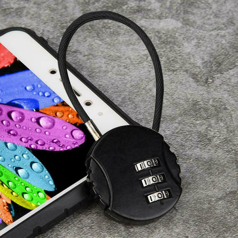 Combination Lock Padlock 3 Digit Security 1PC for Bike Shelves