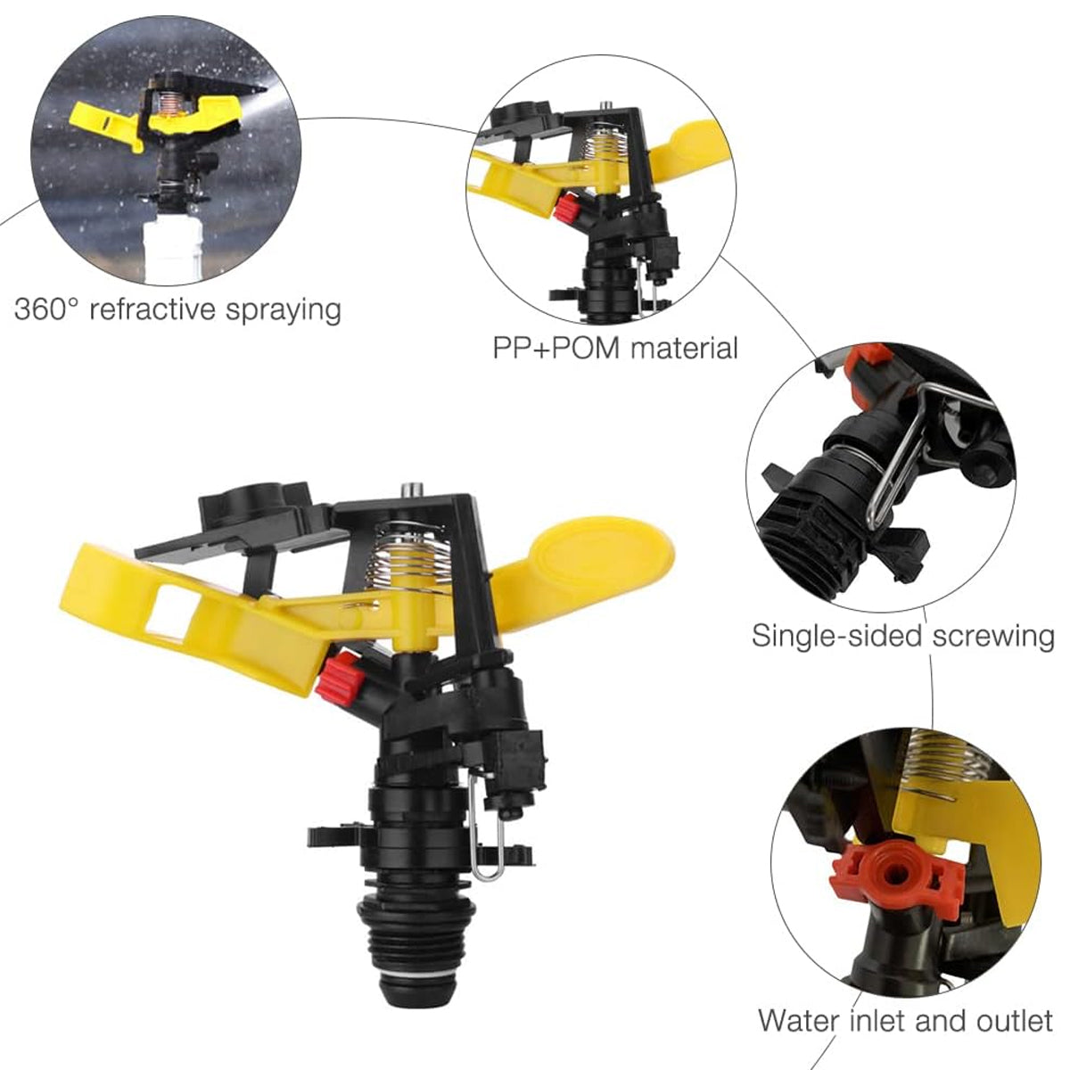 360 Degree Rotating Automatic Rocker Sprinkler for Lawn Garden