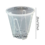 10x Clear Plastic Orchid Pots with Holes for Phalaenopsis