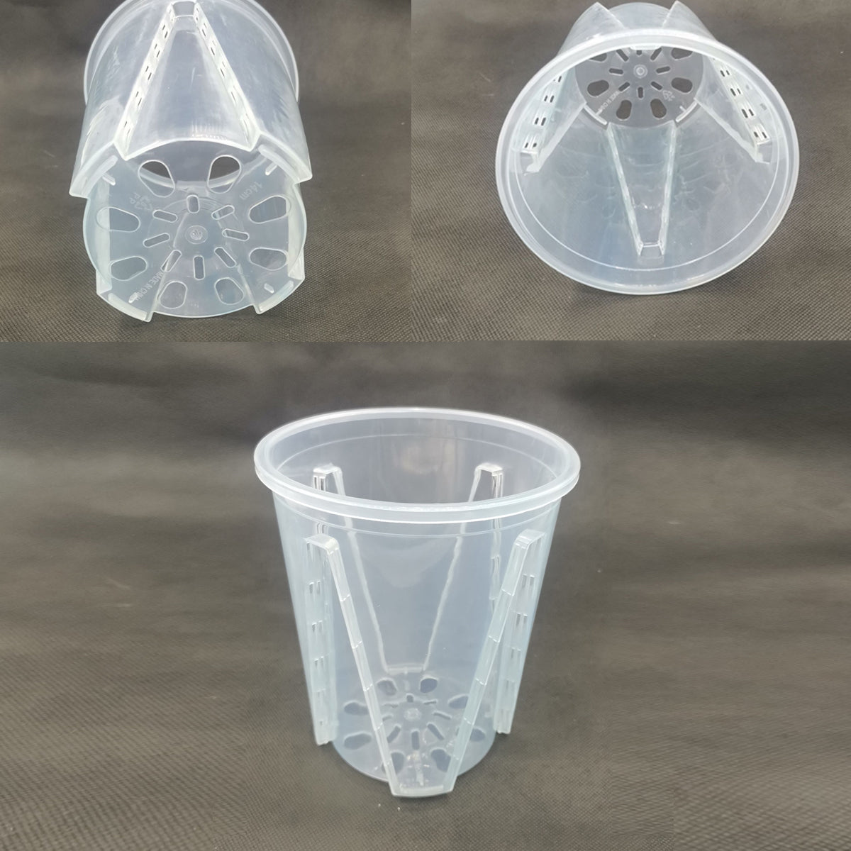 10x Clear Plastic Orchid Pots with Holes for Phalaenopsis