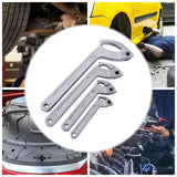 Adjustable 9-Piece C-Shaped Pin Spanner Wrench Set for Bearing Nuts