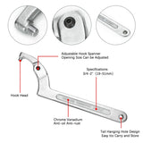 Adjustable 9-Piece C-Shaped Pin Spanner Wrench Set for Bearing Nuts