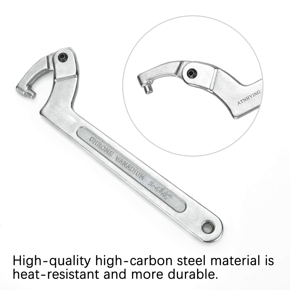 Adjustable 9-Piece C-Shaped Pin Spanner Wrench Set for Bearing Nuts