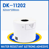 8 Rolls Brother DK-11202 White Labels 62x100mm Compatible