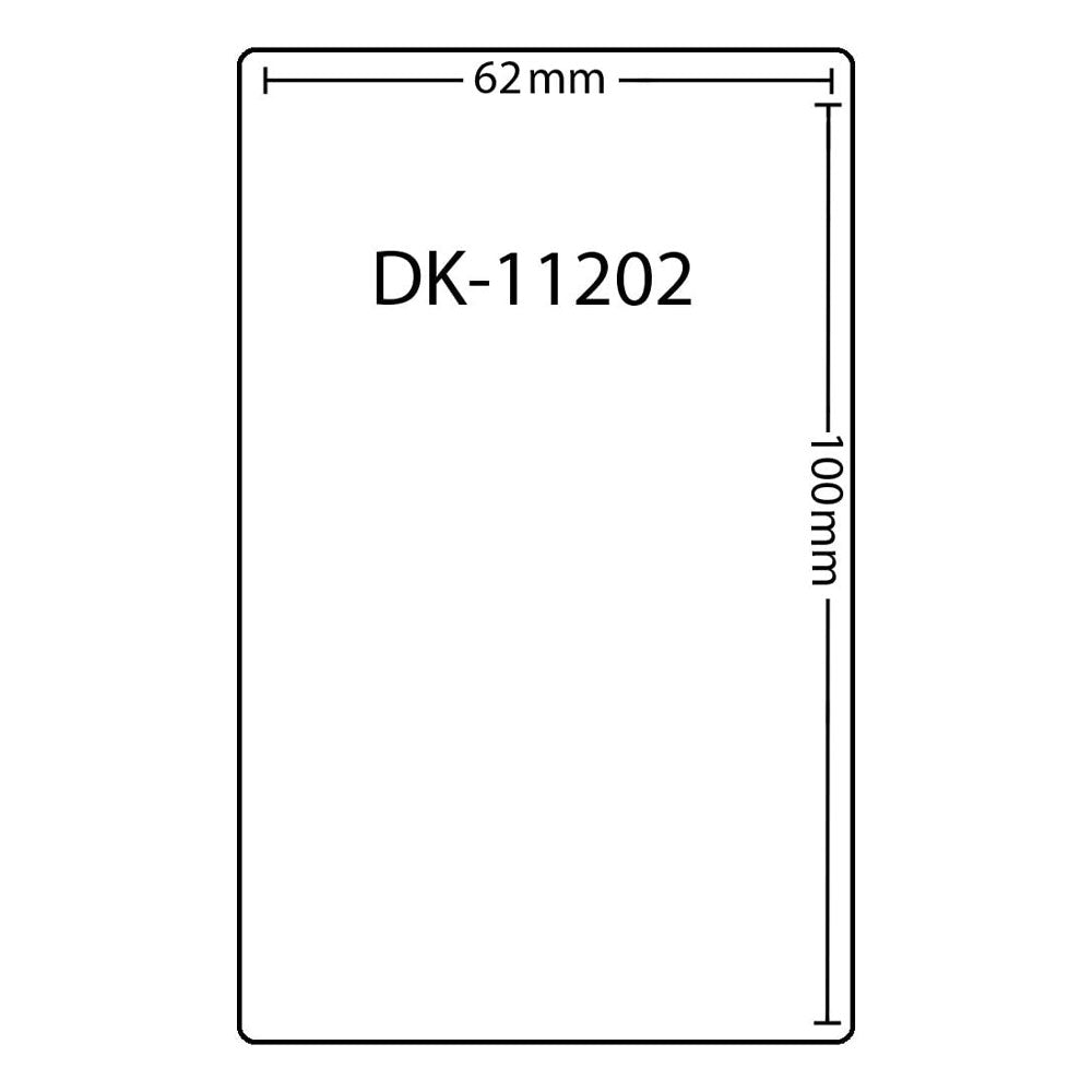8 Rolls Brother DK-11202 White Labels 62x100mm Compatible