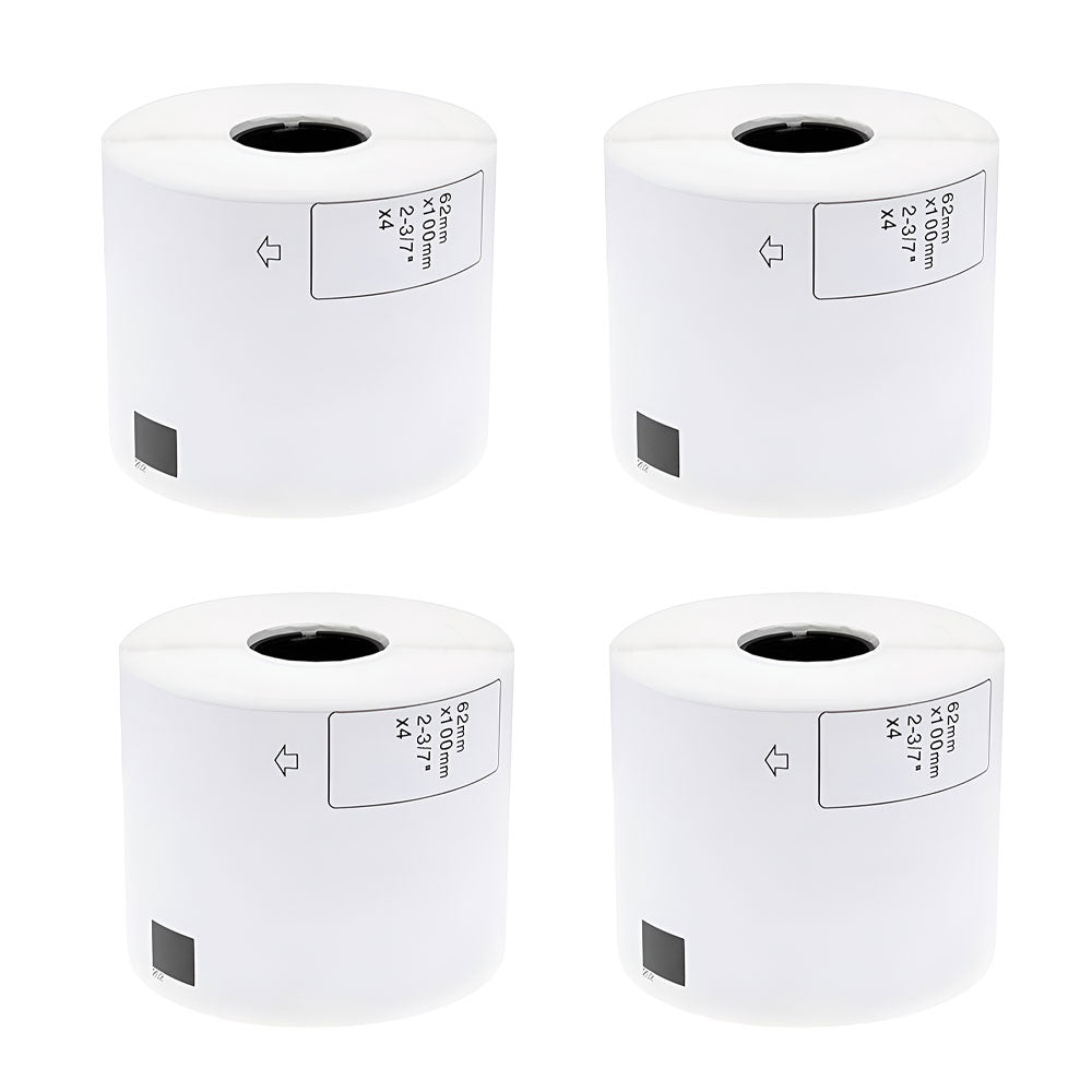 8 Rolls Brother DK-11202 White Labels 62x100mm Compatible