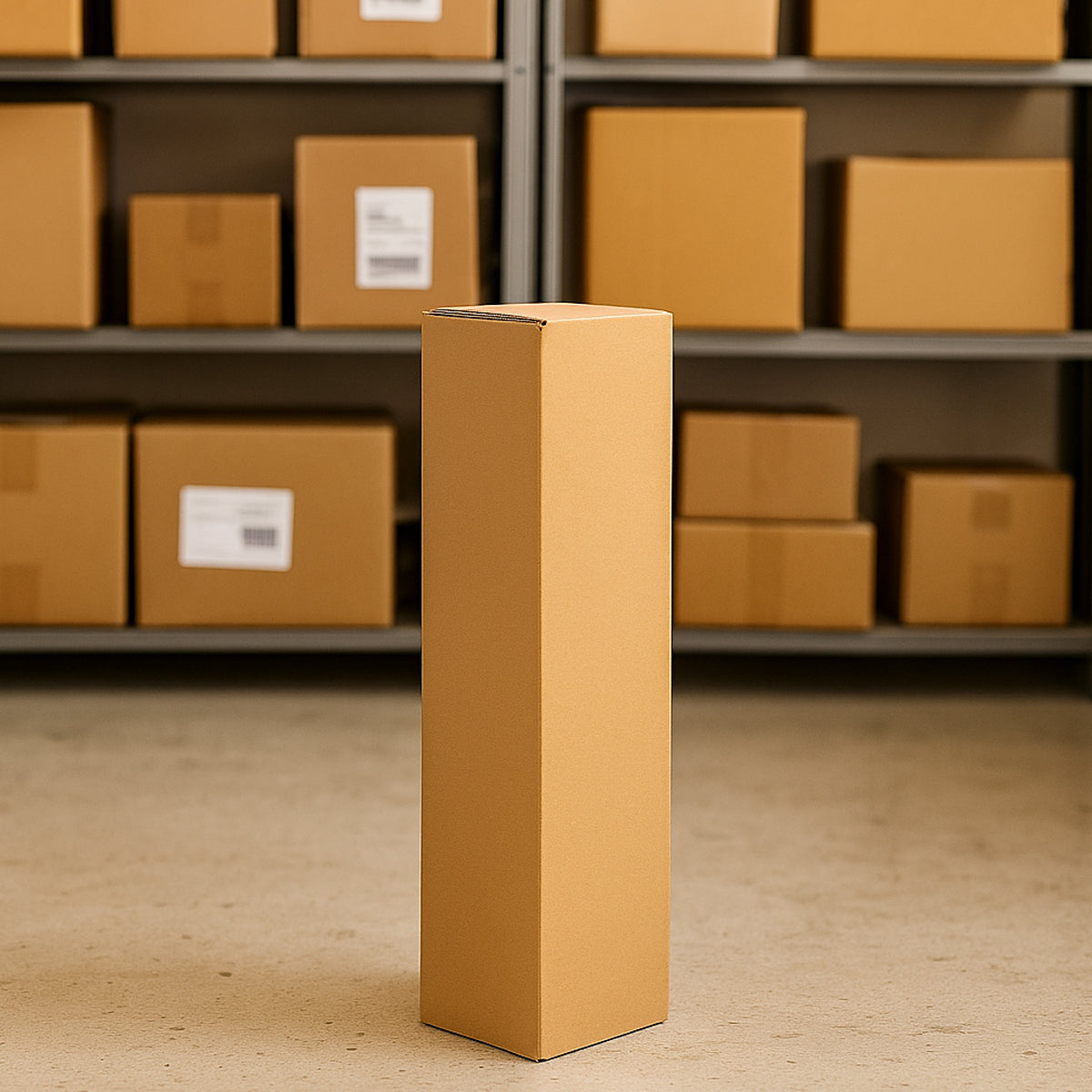 50 PCS Long Strip Carton Boxes Flat Square Shipping Storage