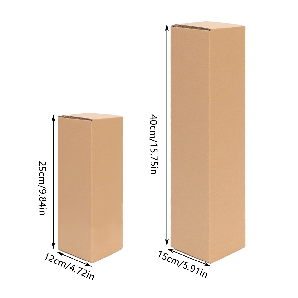 50 PCS Long Strip Carton Boxes Flat Square Shipping Storage