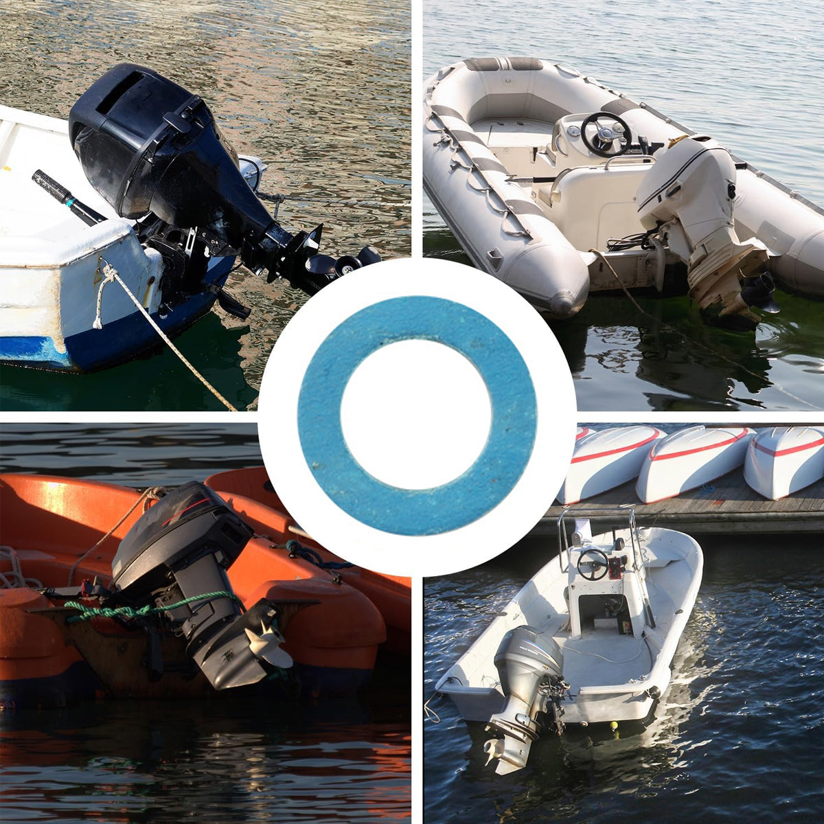 Marine Drain Screw Gasket Seal Set 12pcs