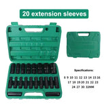 20-Piece 1/2-In Drive Socket Set 8–32 mm with Storage Case