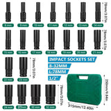 20-Piece 1/2-In Drive Socket Set 8–32 mm with Storage Case