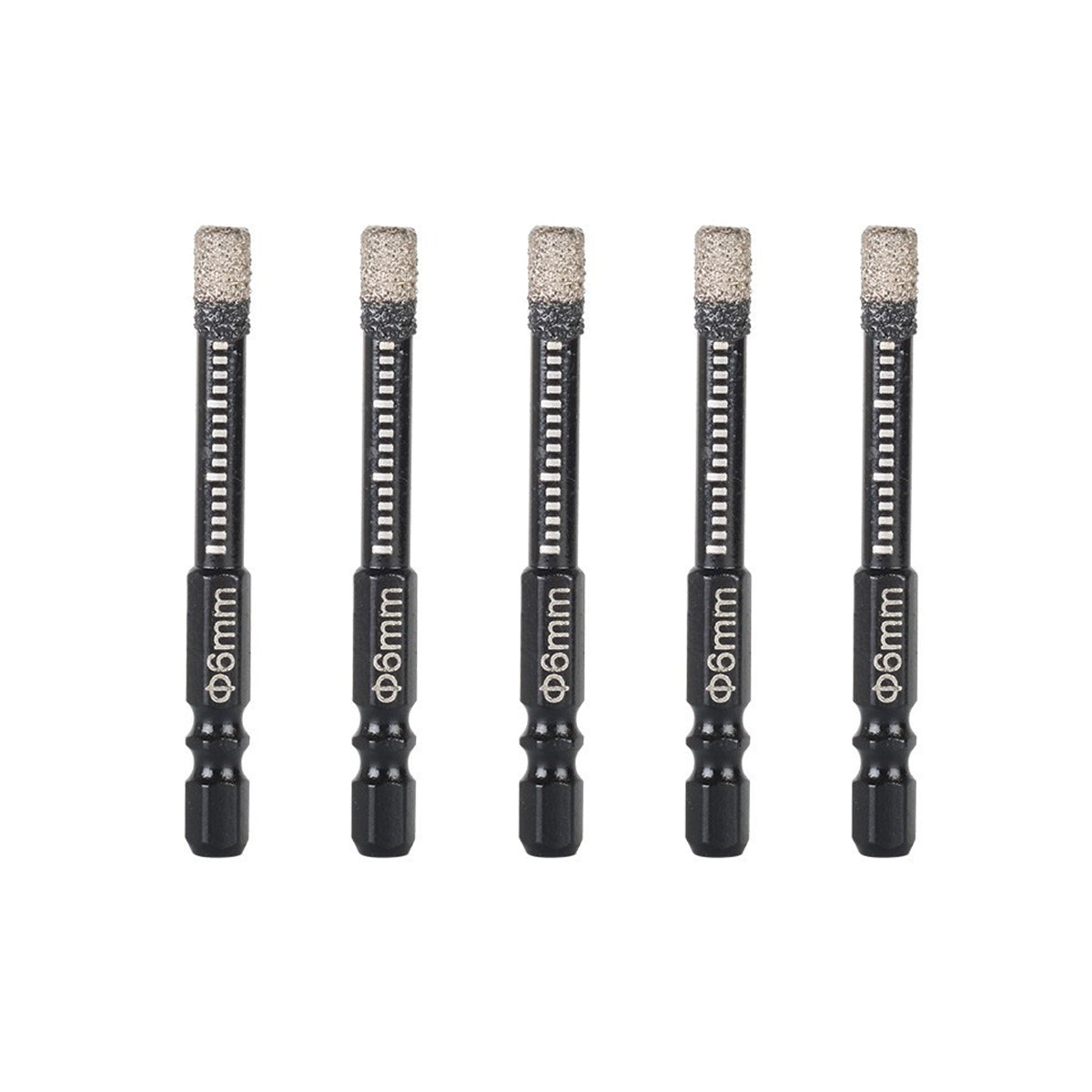 5PCS 6mm Dry Diamond Core Drill Bits for Tile Marble Granite