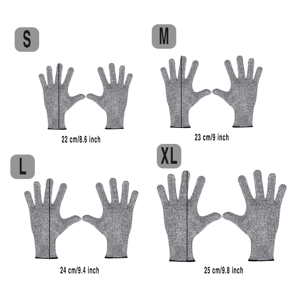 Cut Resistant Gloves Anti-Cutting Food Grade Level 5 Kitchen Butcher