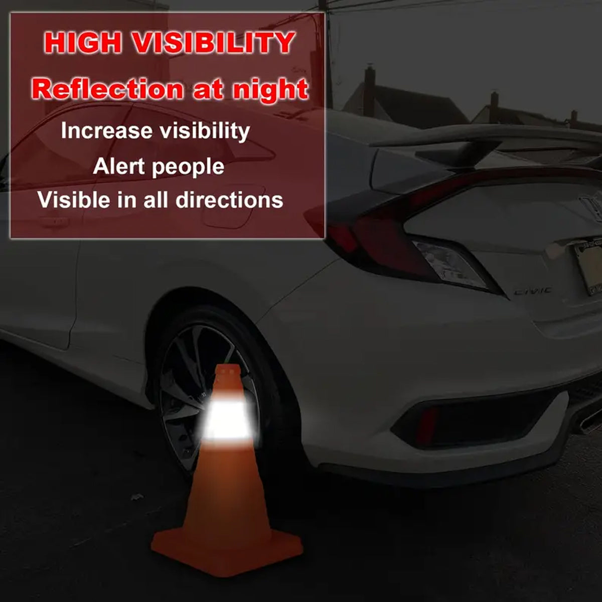 Folding Reflective Road Warning Cone Expandable Safety Barrier