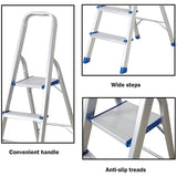 Aluminium Folding Ladder Non Slip 3/4/5 Step Lightweight
