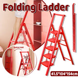 5 Step Folding Carbon Steel Ladder for Home Kitchen Garage