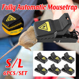 6pcs Reusable Snap Rat Traps Automatic Mouse Catcher Home Control