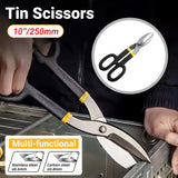 10" Tin Scissors Manual Steel Cutting Metal Shear Cutter