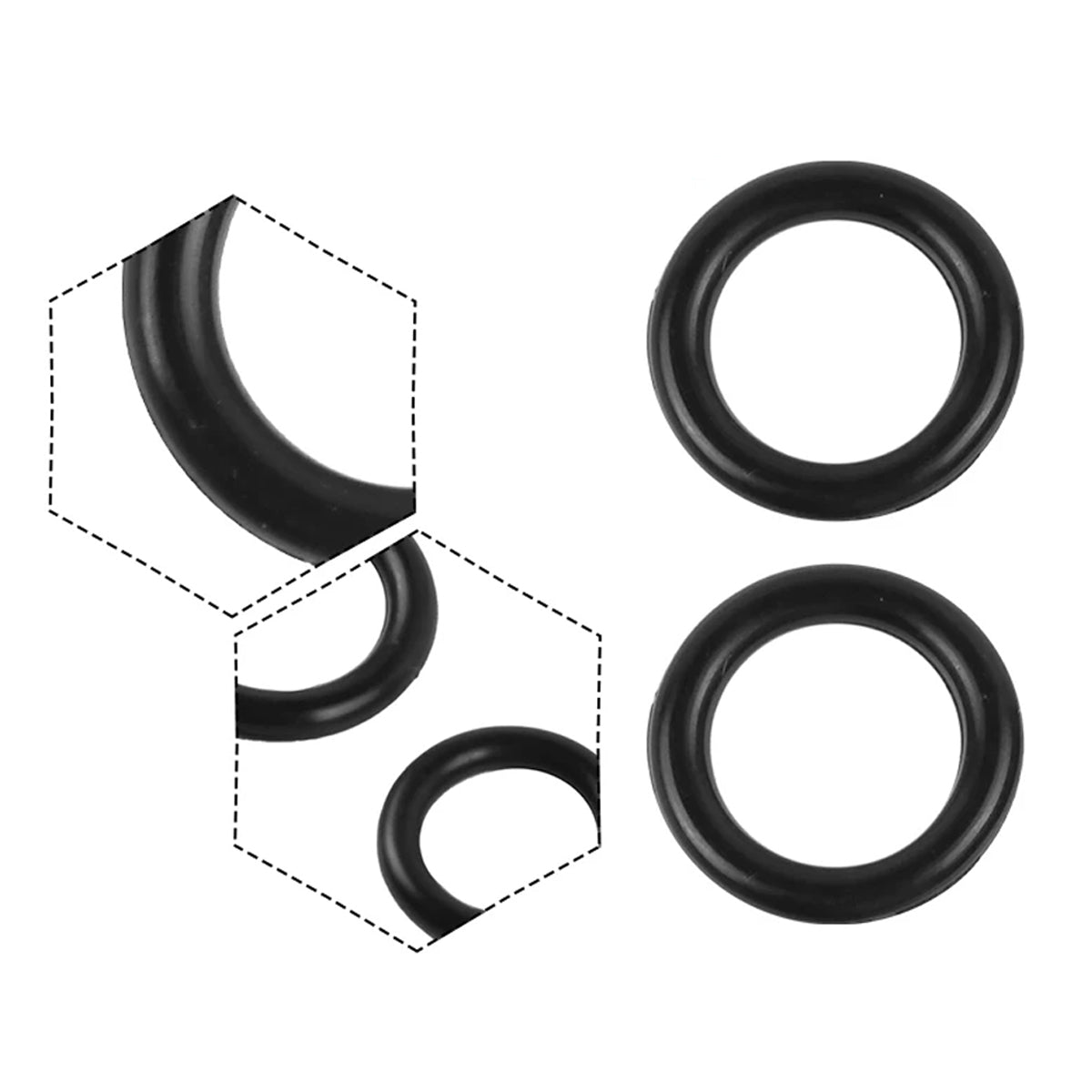 100pcs Silicone Rubber Gasket Rings Leak Proof for Pipe Fittings