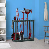 Tool Storage Rack Garden Shed Garage Organizer Handle Holder Wall Mount Farm