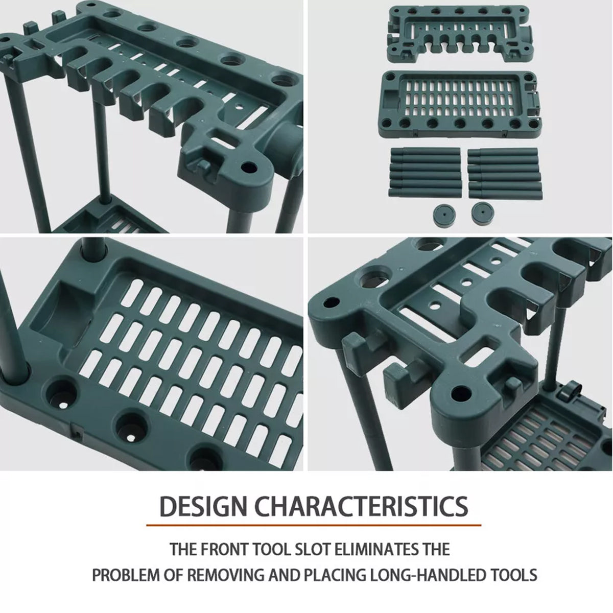 Tool Storage Rack Garden Shed Garage Organizer Handle Holder Wall Mount Farm